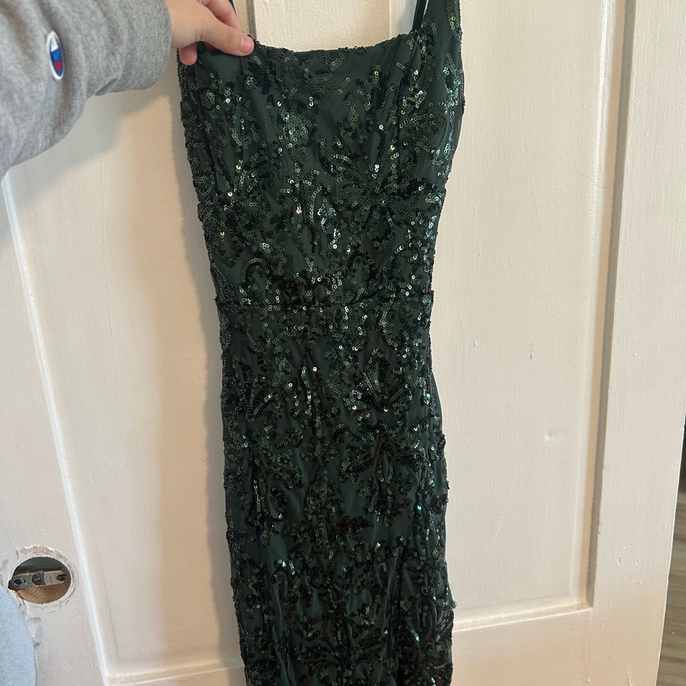 Elegant Green Sequin Dress